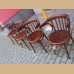 4 sedie depoca con braccioli in faggio restaurate e lucidate